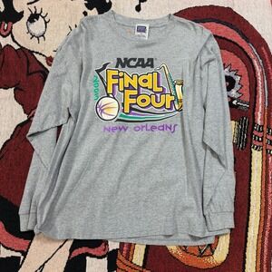 Vintage 2003 NCAA Final Four New Orleans Sport Attack Grey Long Sleeve Shirt XL